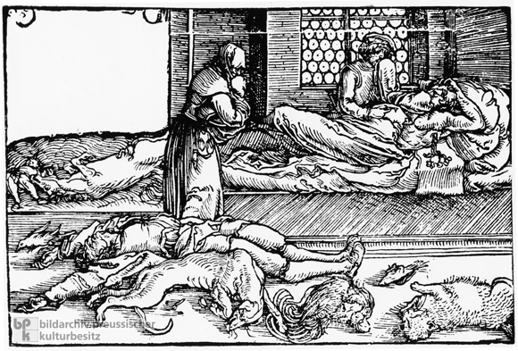 Pest in einem Hause (16. Jahrhundert)